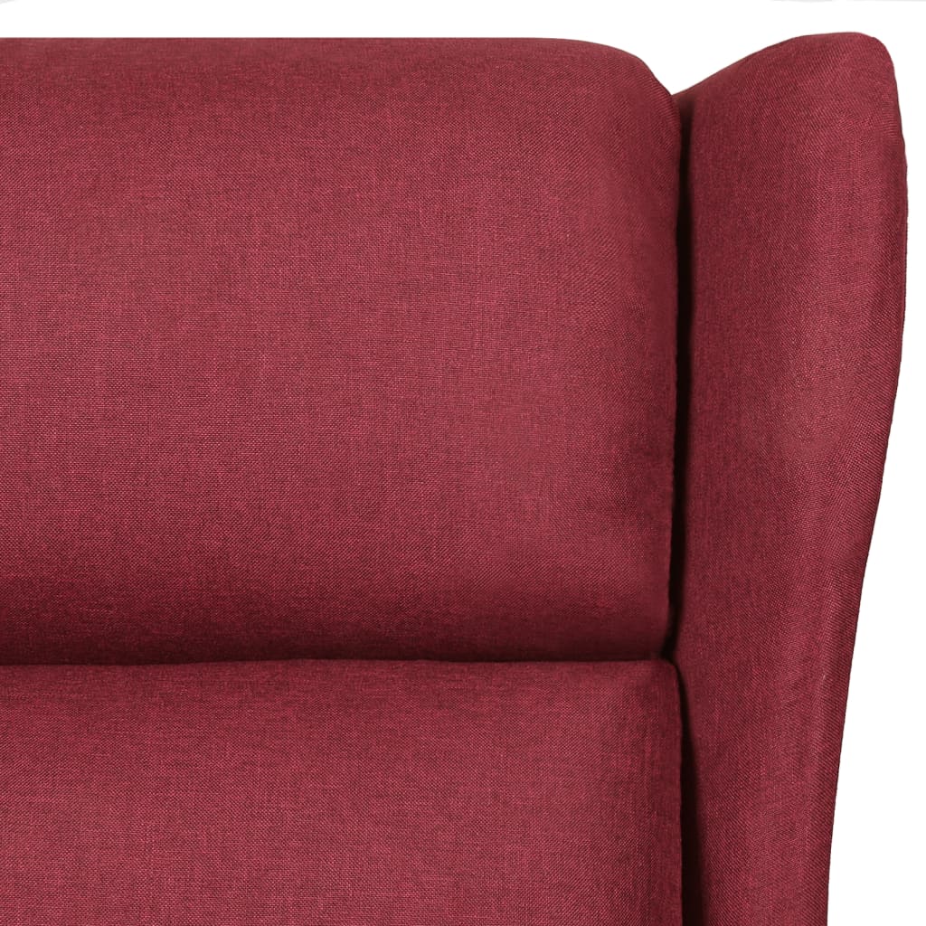 Polohovací Křeslo Vínové Textil