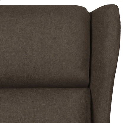 Polohovací Křeslo Tmavě Hnědé Textil
