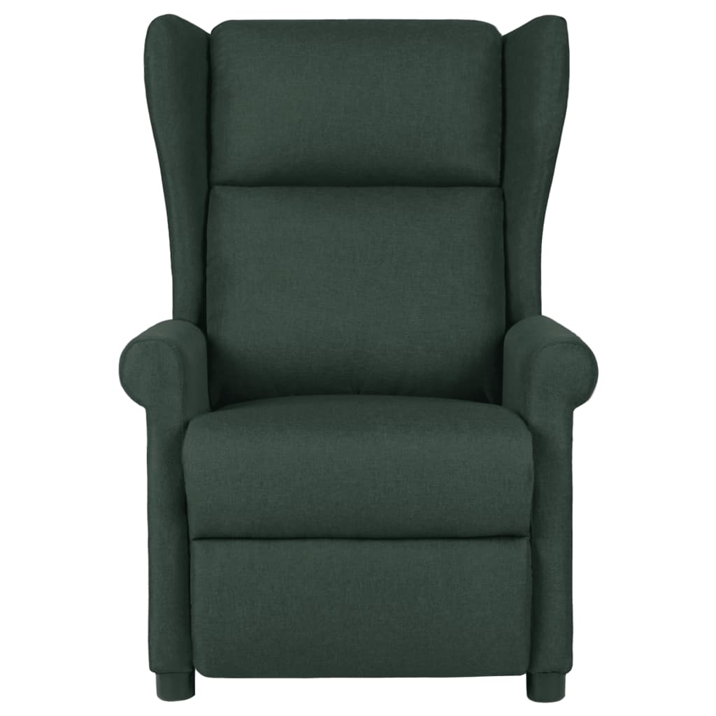 Polohovací Křeslo Tmavě Zelené Textil