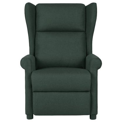 Polohovací Křeslo Tmavě Zelené Textil