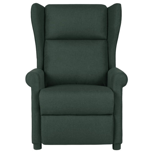 Polohovací Křeslo Tmavě Zelené Textil