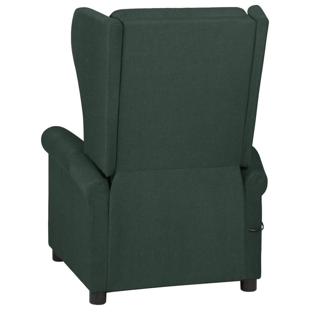 Polohovací Křeslo Tmavě Zelené Textil