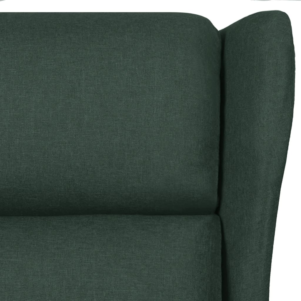 Polohovací Křeslo Tmavě Zelené Textil