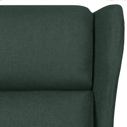 Polohovací Křeslo Tmavě Zelené Textil