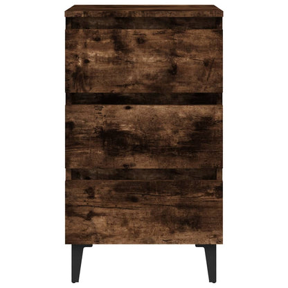 Noční Stolky S Kovovými Nohami 2 Ks 40X35X69 Cm