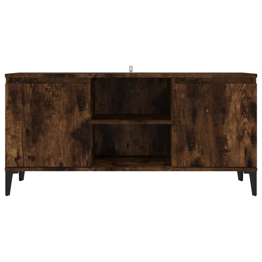 Tv Stolek S Kovovými Nohami Kouřový Dub 103,5 X 35 X 50 Cm