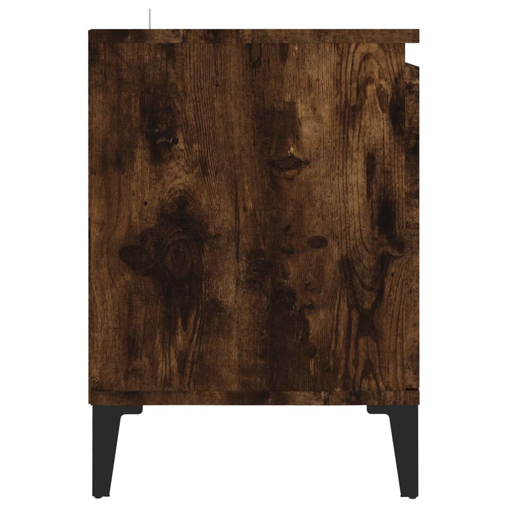 Tv Stolek S Kovovými Nohami Kouřový Dub 103,5 X 35 X 50 Cm