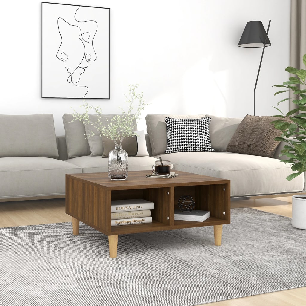 Konferenční Stolek 60 X 60 X 30 Cm Kompozitní Dřevo