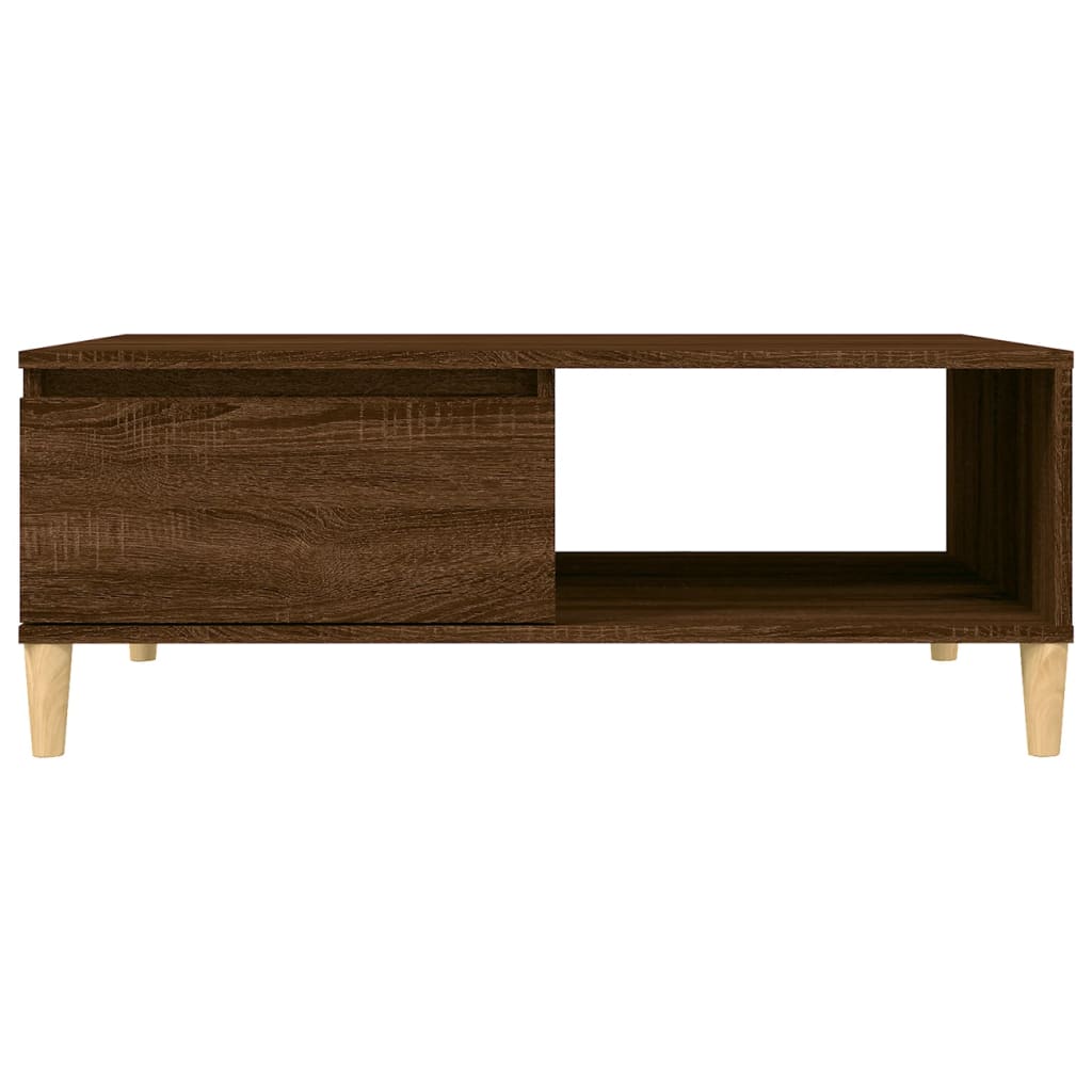 Konferenční Stolek Hnědý Dub 90 X 60 X 35 Cm Kompozitní Dřevo