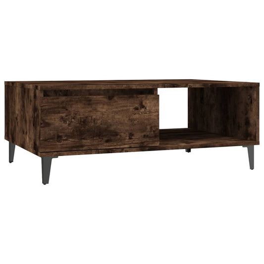 Konferenční Stolek Kouřový Dub 90 X 60 X 35 Cm Kompozitní Dřevo