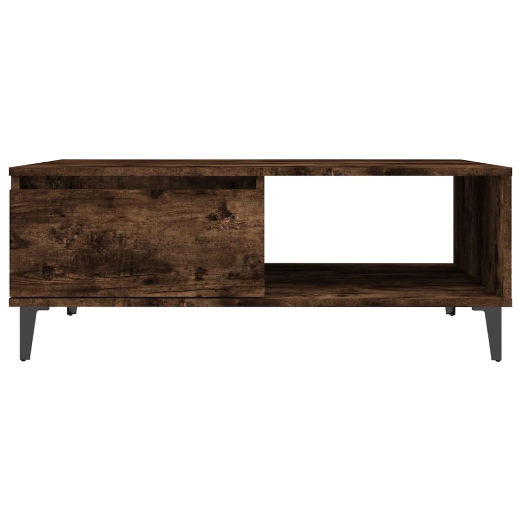Konferenční Stolek Kouřový Dub 90 X 60 X 35 Cm Kompozitní Dřevo