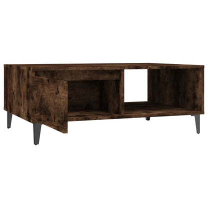 Konferenční Stolek Kouřový Dub 90 X 60 X 35 Cm Kompozitní Dřevo