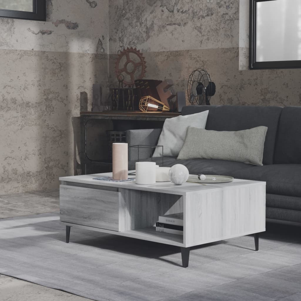 Konferenční Stolek Šedý Sonoma 90 X 60 X 35 Cm Kompozitní Dřevo