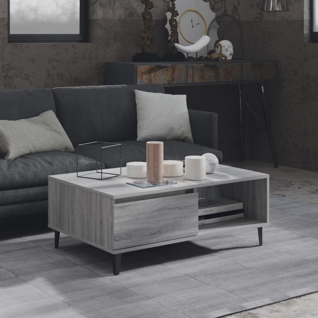 Konferenční Stolek Šedý Sonoma 90 X 60 X 35 Cm Kompozitní Dřevo
