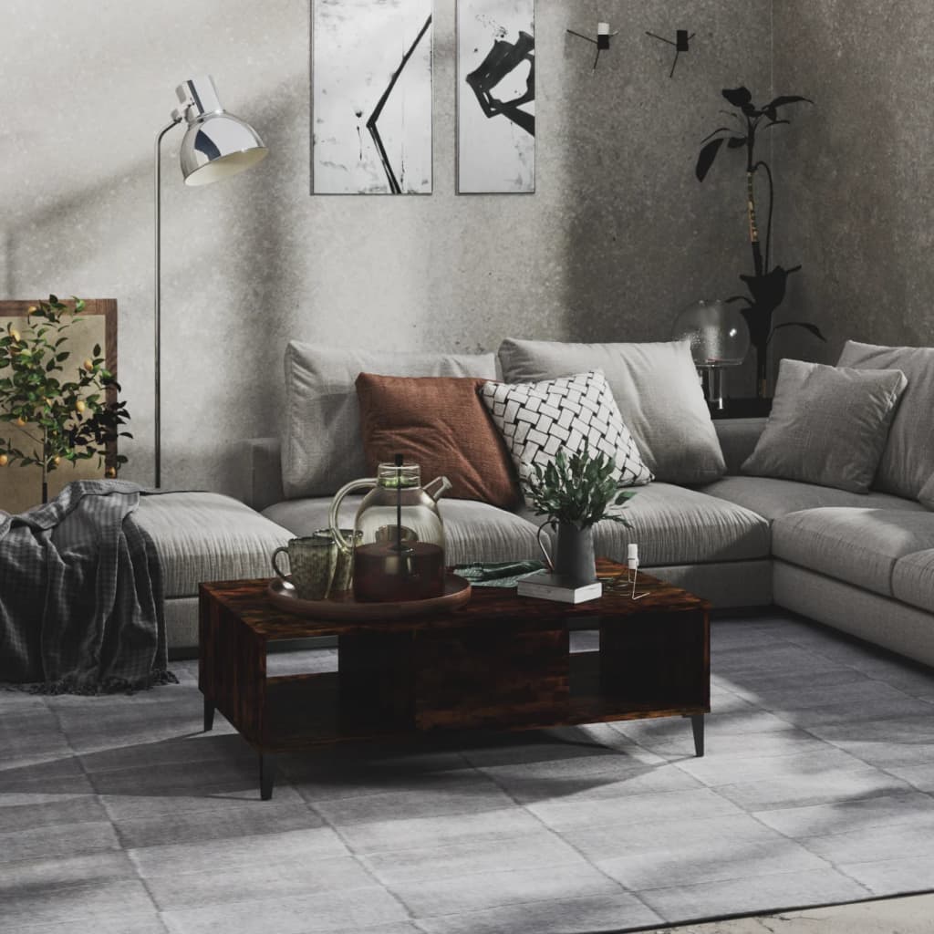 Konferenční Stolek Černý Lesklý 103,5X60X35 Cm Kompozitní Dřevo