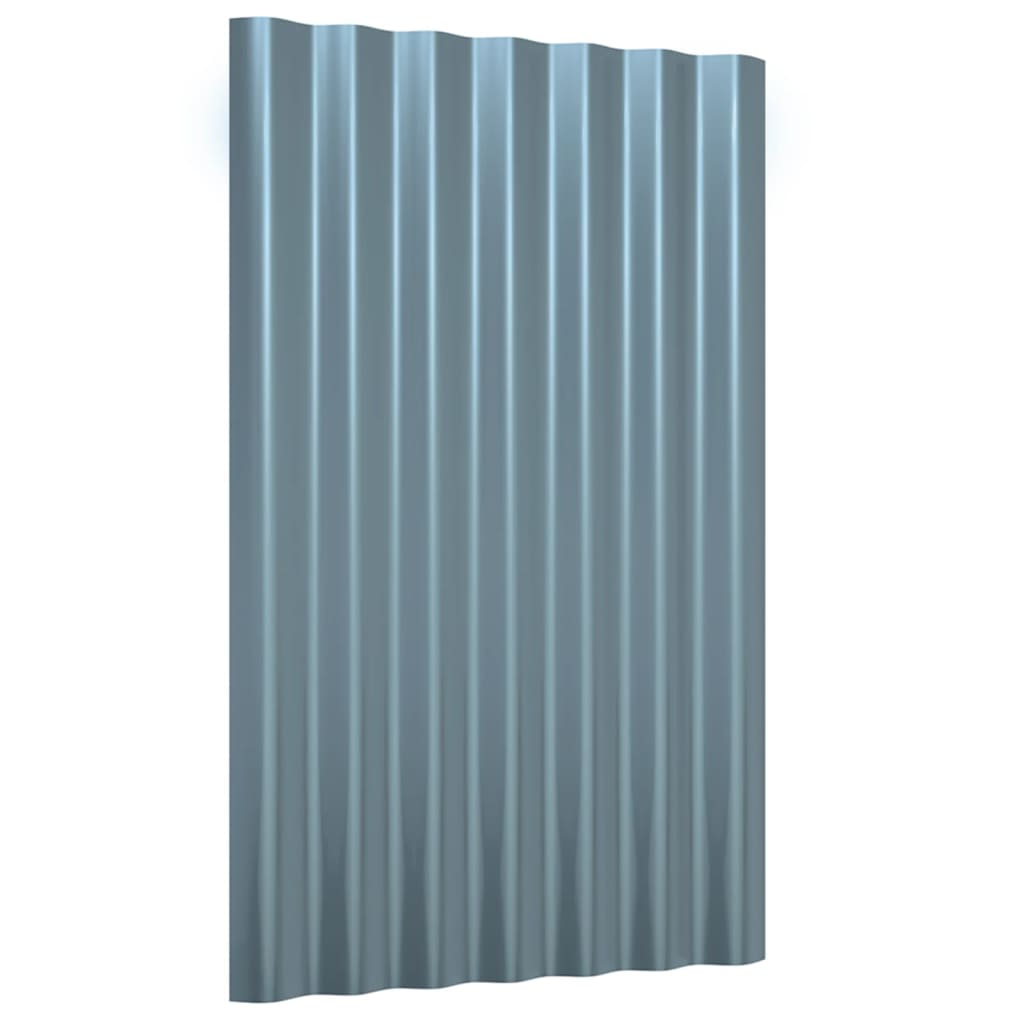 Střešní Panely 36 Ks Pozinkovaná Ocel Šedé 60 X 36 Cm