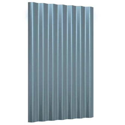 Střešní Panely 36 Ks Pozinkovaná Ocel Šedé 60 X 36 Cm