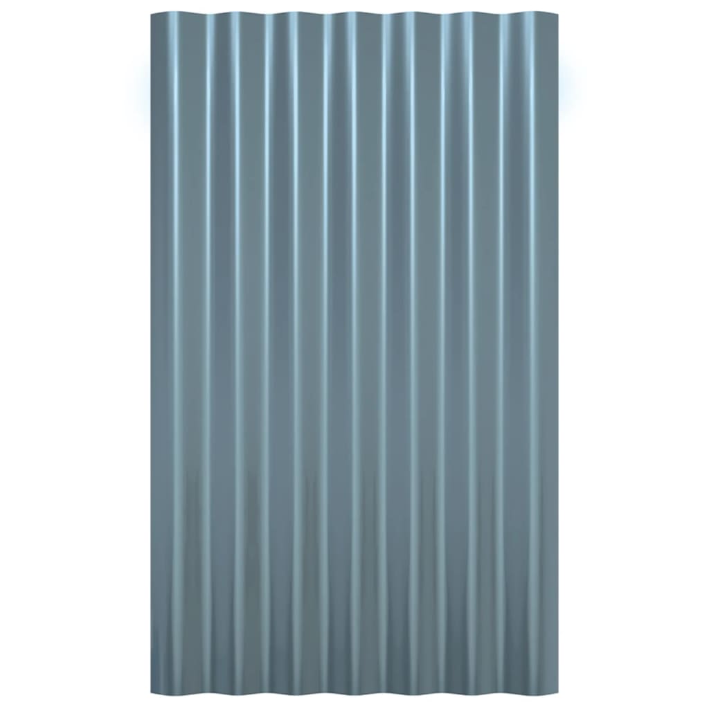 Střešní Panely 36 Ks Pozinkovaná Ocel Šedé 60 X 36 Cm