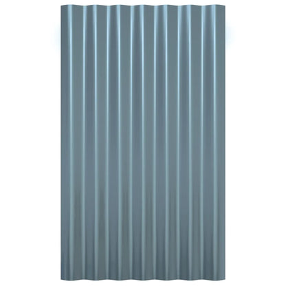 Střešní Panely 36 Ks Pozinkovaná Ocel Šedé 60 X 36 Cm