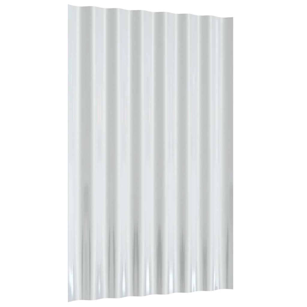 Střešní Panely 36 Ks Pozinkovaná Ocel Šedé 60 X 36 Cm
