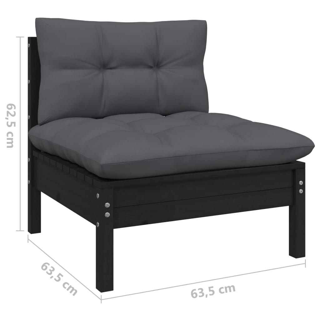 4Dílná Zahradní Sedací Souprava S Poduškami Masivní Borovice