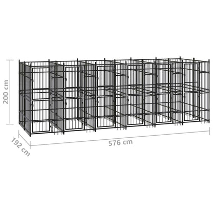 Venkovní Psí Kotec Ocel 11,06 M²