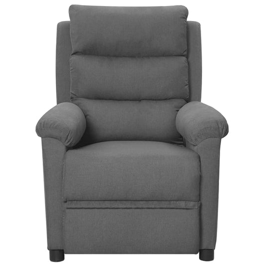 Polohovací Křeslo Světle Šedé Textil