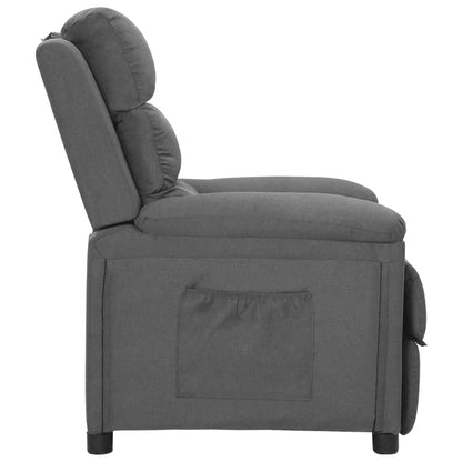 Polohovací Křeslo Světle Šedé Textil