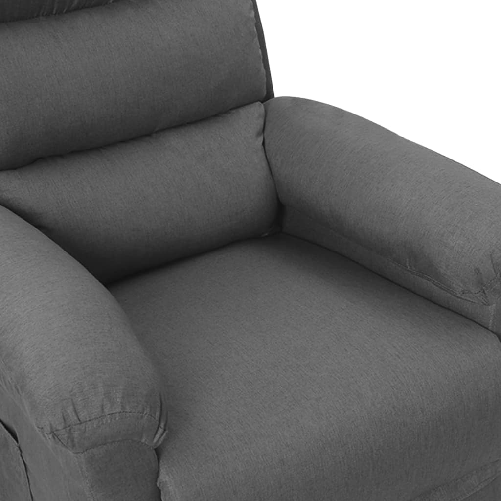 Polohovací Křeslo Světle Šedé Textil