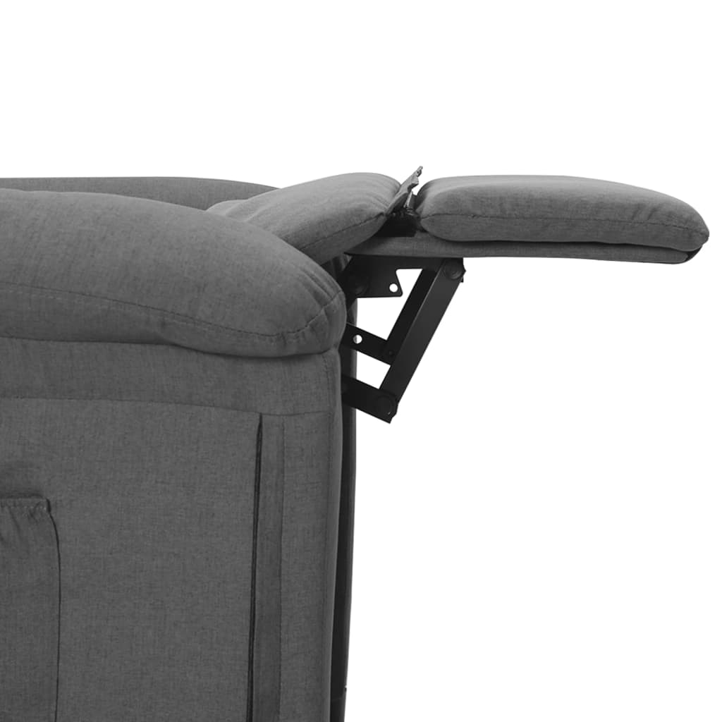 Polohovací Křeslo Světle Šedé Textil