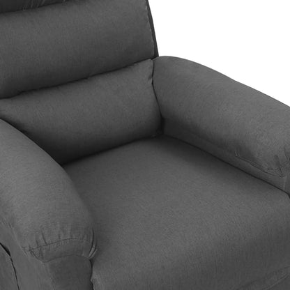 Polohovací Křeslo Tmavě Šedé Textil
