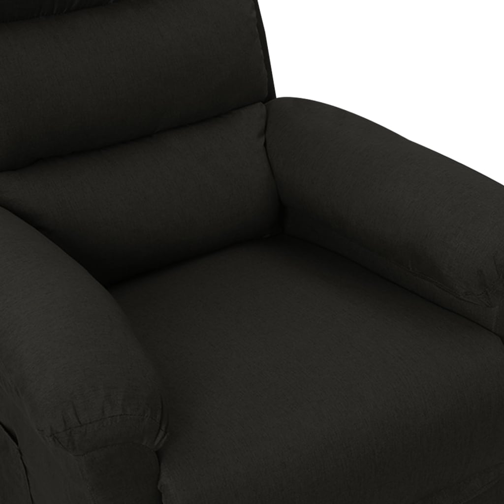 Polohovací Křeslo Černé Textil