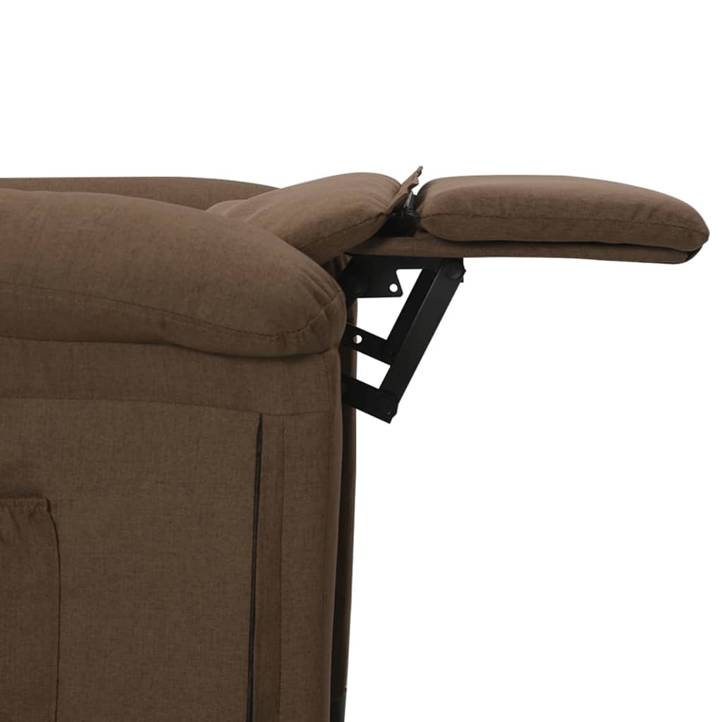 Polohovací Křeslo Hnědé Textil