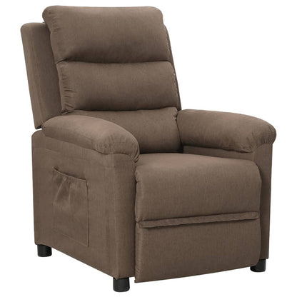 Polohovací Křeslo Taupe Textil