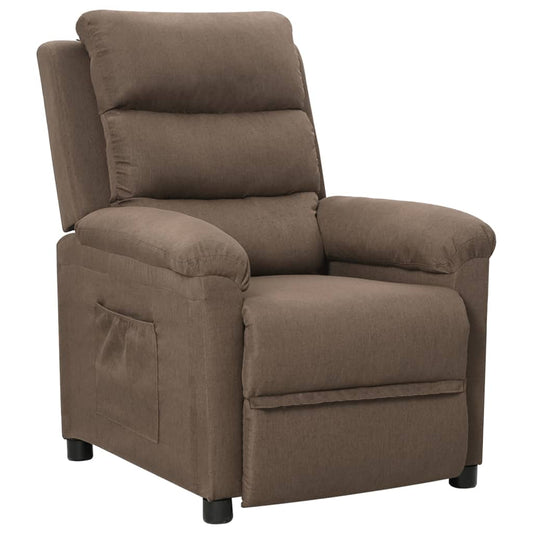 Polohovací Křeslo Taupe Textil