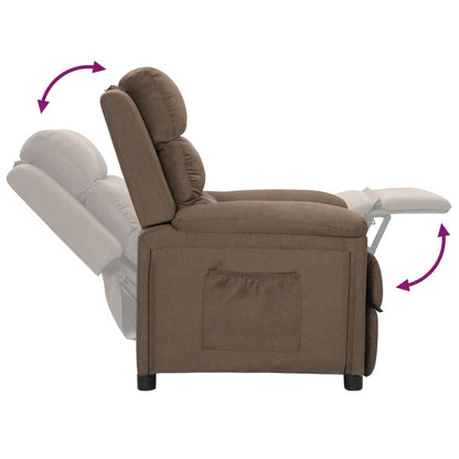 Polohovací Křeslo Taupe Textil