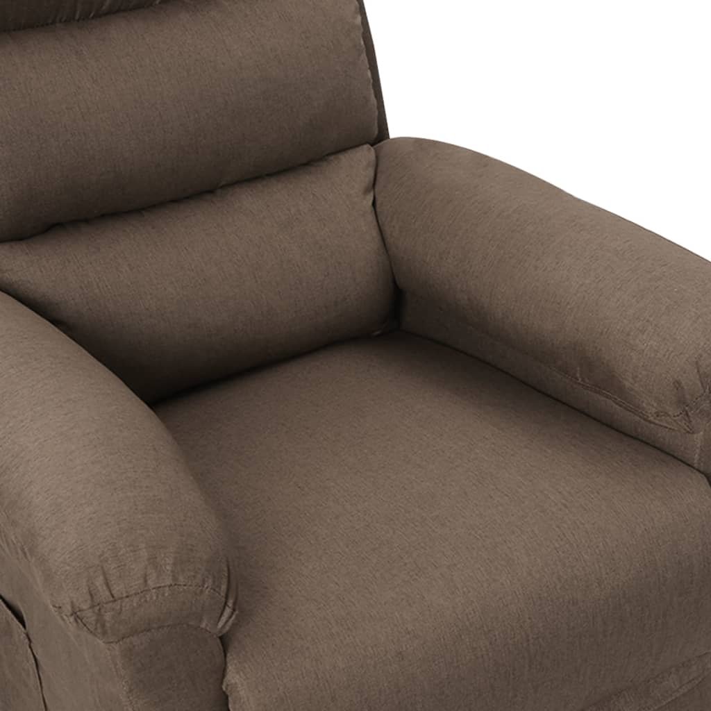 Polohovací Křeslo Taupe Textil