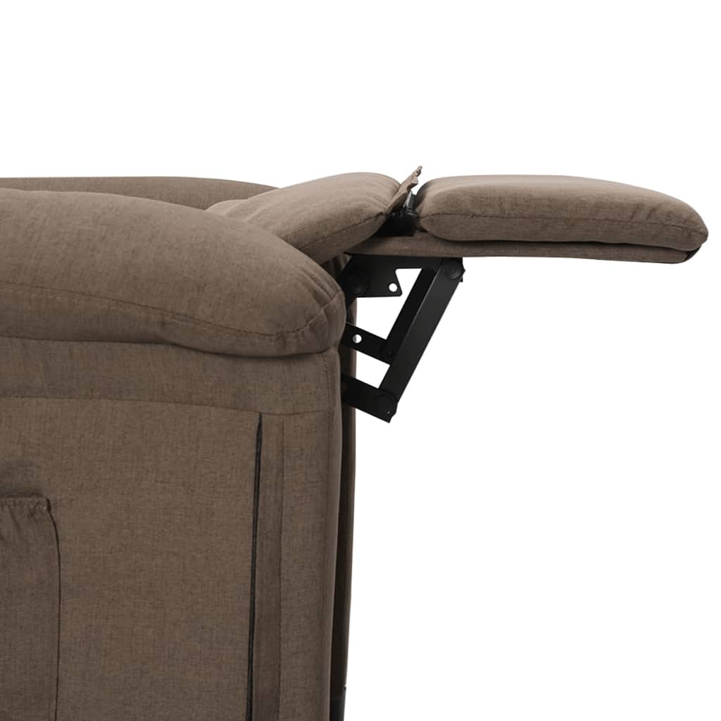 Polohovací Křeslo Taupe Textil