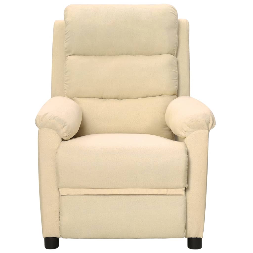Polohovací Křeslo Krémové Textil