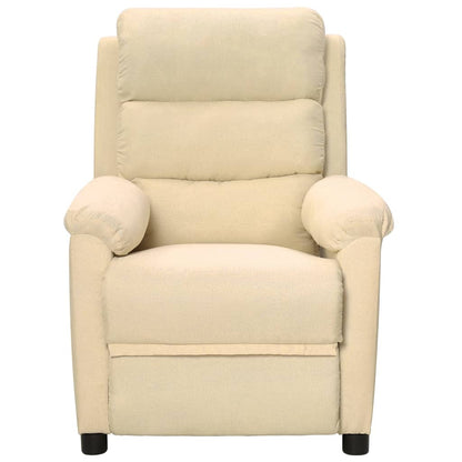 Polohovací Křeslo Krémové Textil