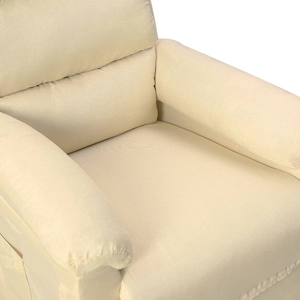 Polohovací Křeslo Krémové Textil