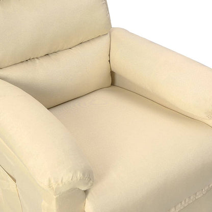 Polohovací Křeslo Krémové Textil