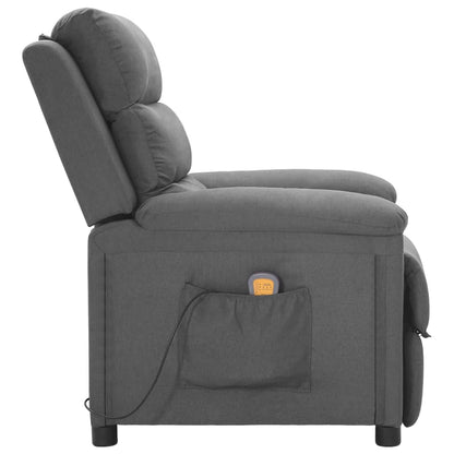 Masážní Křeslo Světle Šedé Textil