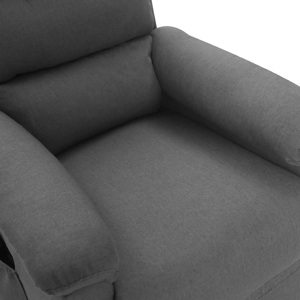 Masážní Křeslo Světle Šedé Textil