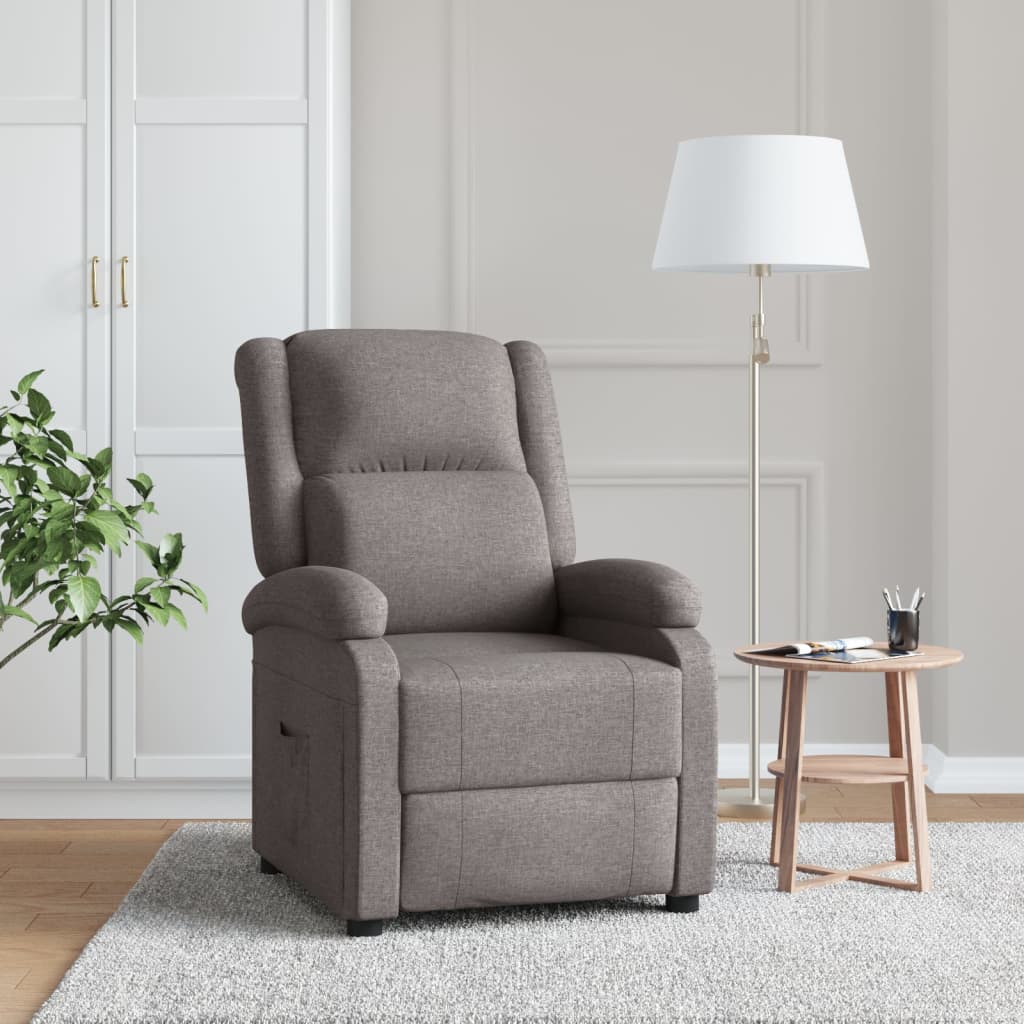 Polohovací Křeslo Hnědé Textil