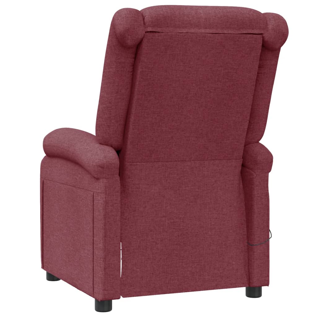 Masážní Křeslo Ušák Vínové Textil