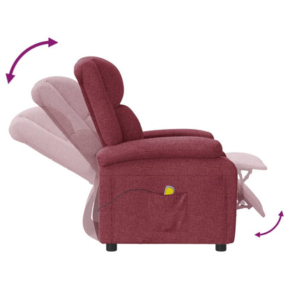 Masážní Křeslo Ušák Vínové Textil