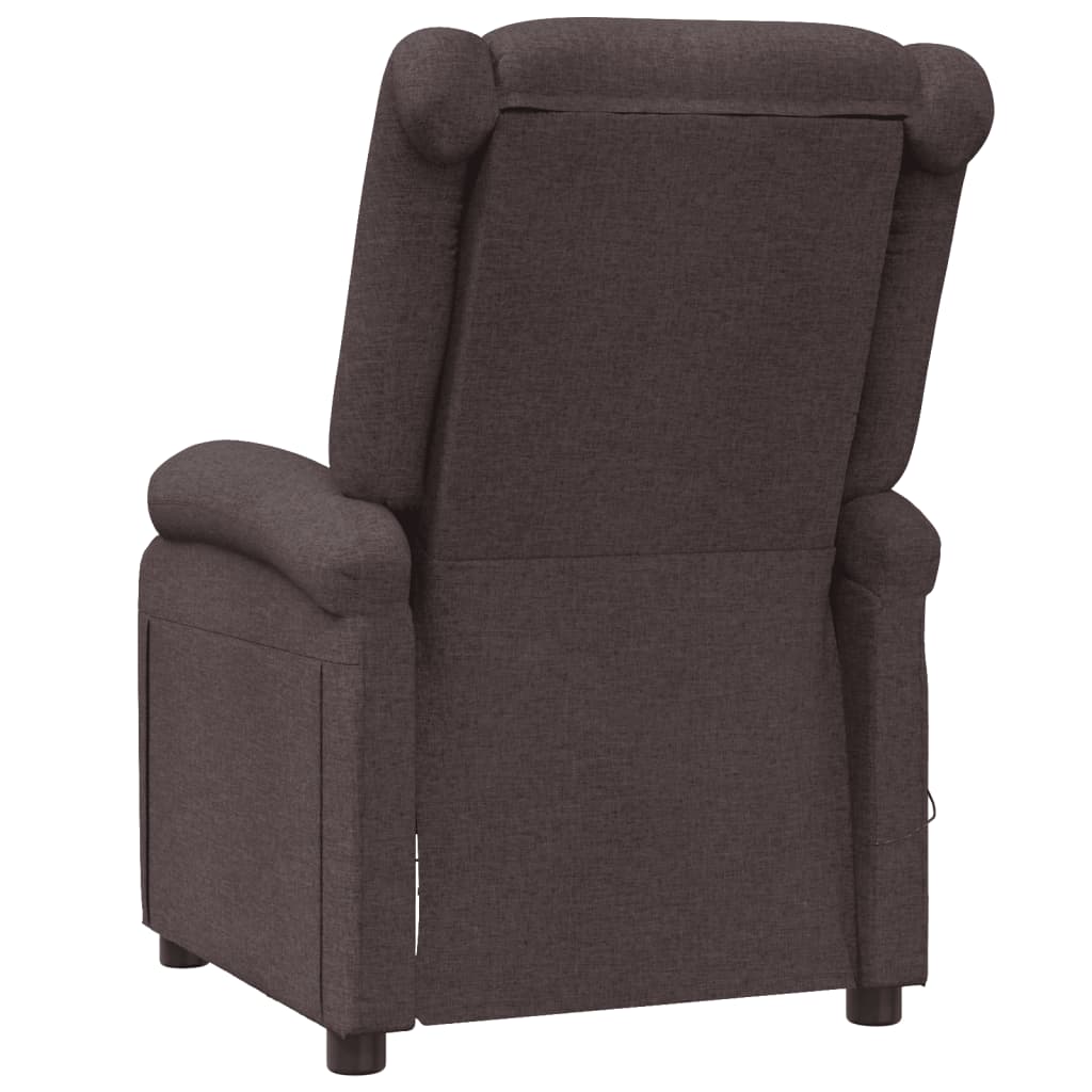 Masážní Křeslo Ušák Tmavě Hnědé Textil