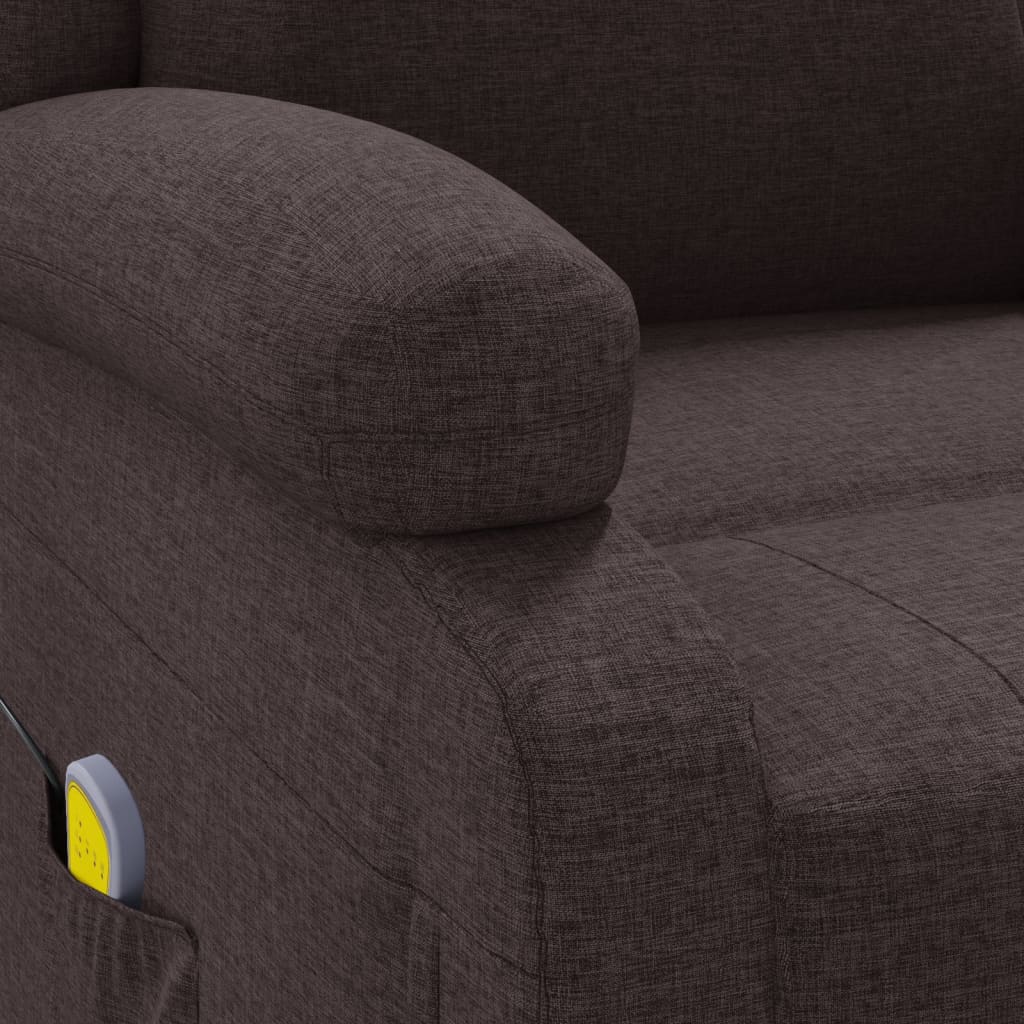 Masážní Křeslo Ušák Tmavě Hnědé Textil