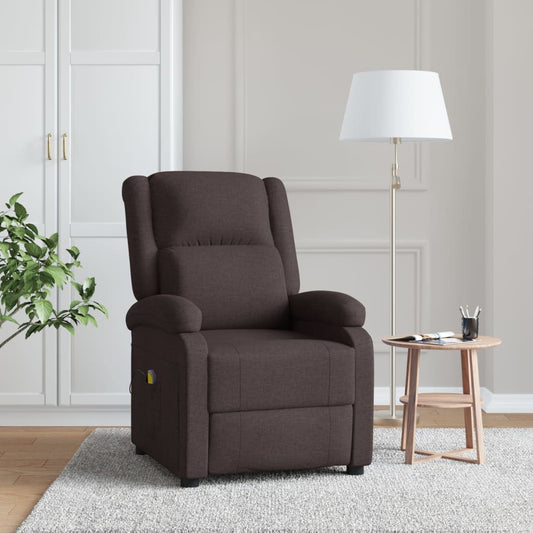 Masážní Křeslo Ušák Tmavě Hnědé Textil